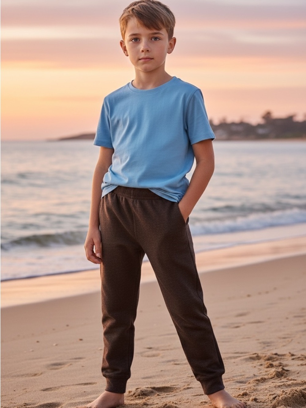 Garanimals cotton blend thin charcoal leggings Unisex 3T pull-on elastic waist